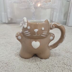 Peppermint And Pine Gingerbread Cat Christmas Mug